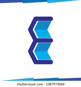 E Letter hexagonal Logo Icon Vector template, home logo