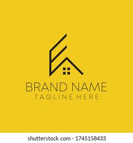 e letter home logo. creative modern line e letter real estate home logo iconic vector. e home icon 