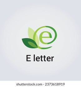 E Letter Icon Design Single Isolated Logo Design Brand Corporate Identity Various Colors Editable Template Vector Monogram Emblem Illustration Branding on Light Gradient Background