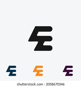 E letter icon logo design