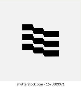 E letter icon logo with some element vector design template