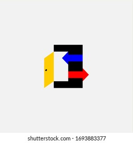 Icono de letra E con alguna plantilla de diseño vectorial de elemento