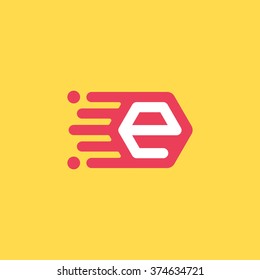 E letter icon, mailing concept, 2d vector logo, eps 8