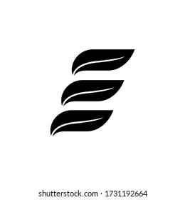 E letter initial business logo template