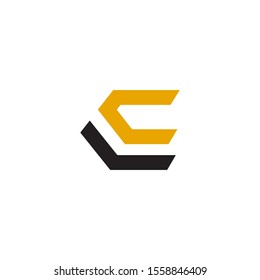 E letter initial icon logo design inspiration vector template