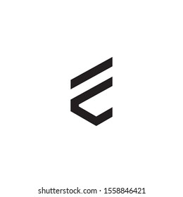 E letter initial icon logo design inspiration vector template