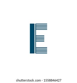 E letter initial icon logo design inspiration vector template
