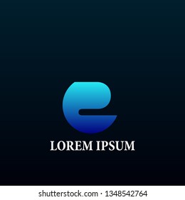 e letter initial logo, sign, icor or symbol for creative and business company