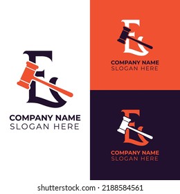 E Letter, Law firm logo, attorney at law logo, simple logo, logo for business, icon and vector