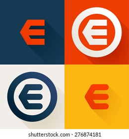 E Letter Line Logo Set Design Stock Vector (royalty Free) 276874181 