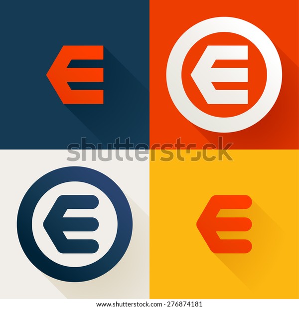 E Letter Line Logo Set Design Stock Vector (Royalty Free) 276874181