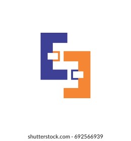 e letter logo