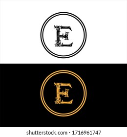 E letter logo abstract design