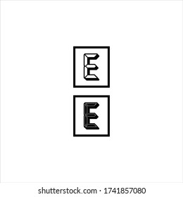 E letter logo abstract design