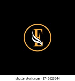 E letter logo abstract design
