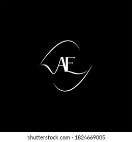 A E letter logo abstract design on black color background