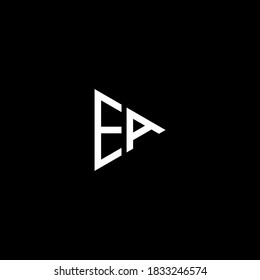 E A letter logo abstract design on black color background, ea monogram