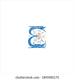 Diseño abstracto del logotipo de la letra E sobre fondo de color blanco. icono de e