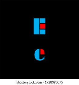 E letter logo abstract design on black color background. e alphabet