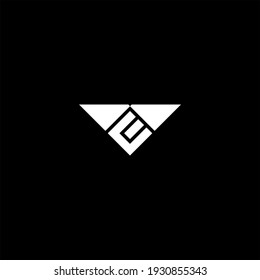 E letter logo abstract design on black color background. e alphabet