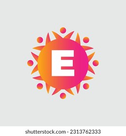 E Letra Logo diseño geométrico abstracto plantilla vectorial de logotipo Icono de Logotipo Tecnologías digitales estilo.
