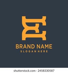 E letter logo abstract for modern company