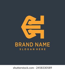 E letter logo abstract for modern company