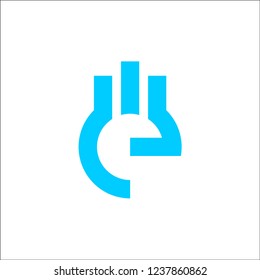 E letter logo alphabet vector template