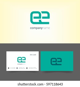 E & E Letter logo, with Business card