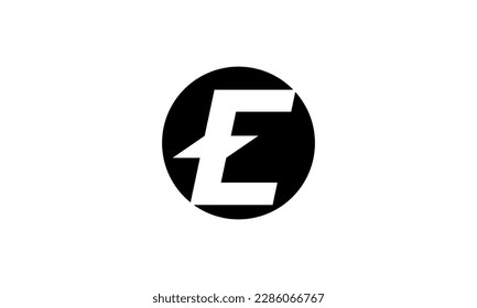 E letter logo in circle