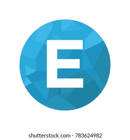 E letter logo with circle origami creative logo design with unique shape and nice color, compatible for company, corporate and tech logo