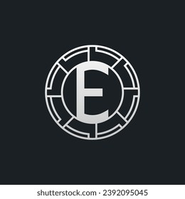 E Letter Logo Concept. Creative Minimal Monogram E Logo Template. Universal Premium Logotype