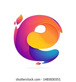 E letter logo consisting of fire flames. Font style, vector design template elements for your application or corporate identity.