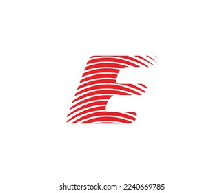 E letter logo creative design vector template