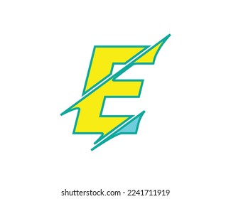 E letter logo creative design vector template