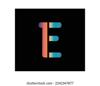 E letter logo creative design vector template