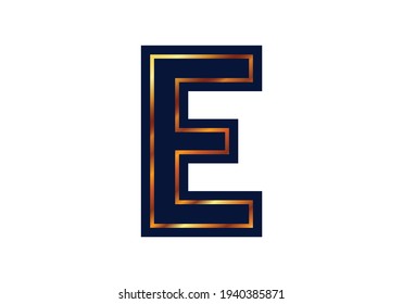E-Letter-Logo-Design. Symbol für kreativen Buchstaben, Vektorgrafik.