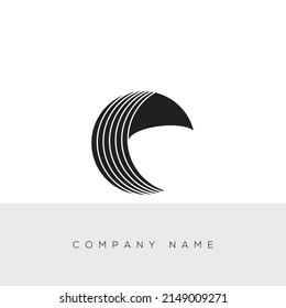 E-Buchstaben Logo Design mit kreativer und schwarzer Farbe.
