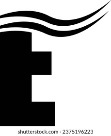 E letter logo design element in black colour