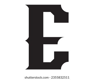 E letter logo design elements symbols