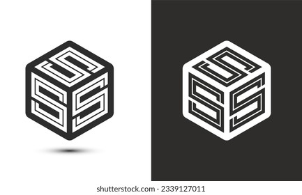 e e e letter logo design with illustrator cube logo, vector logo modern alphabet font overlap style. Premium Business logo icon. White color on black background