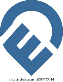 E-Brief-Logo-Design mit Standortkonzept