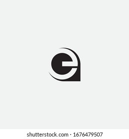 E letter logo design and minimalist  art