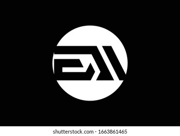 E  A  letter logo design, Modern Minimalist  Letters Vector Icon Logo Illustration.