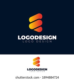 E letter logo design modern logotype vector template