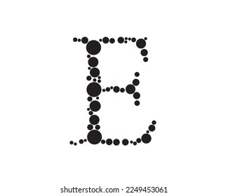 E Letter Logo Design Simple Black Letter Concept Illustration