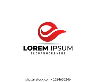 E Letter Logo Design Template with black Colors