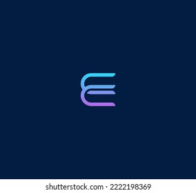 Elementos de plantilla de diseño de logotipo de letra E. Logo de la letra digital abstracta moderna. Ilustración vectorial. Logo de la carta de tecnología.