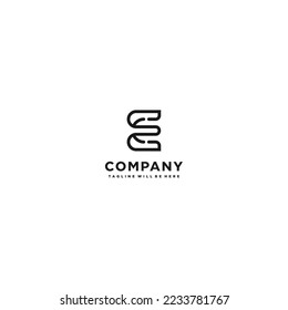 plantilla de diseño de logotipo de letra e