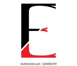 e letter logo design template